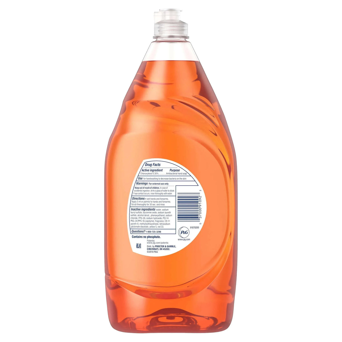 Dawn Ultra Antibacterial Liquid Dish Soap, Orange Scent, 40 Fl Oz