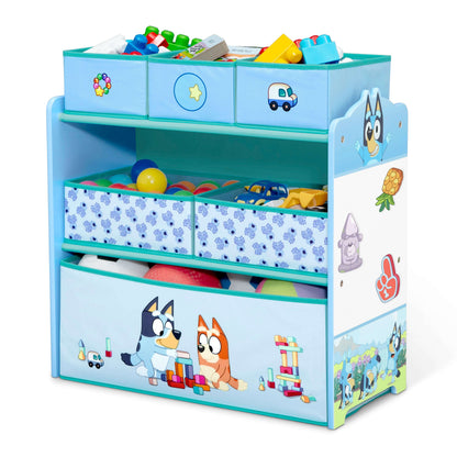 Bluey Design and Store 6 Bin Toy Storage Organizer by Delta Children
