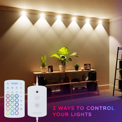Enbrighten Spectrum Indoor 8ft LED Wall Lights RGBWIC Color Changing String Downlights