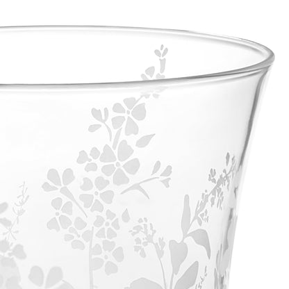 The Pioneer Woman Daisy Glass 12-Ounce Tumbler, Clear, Set of 4