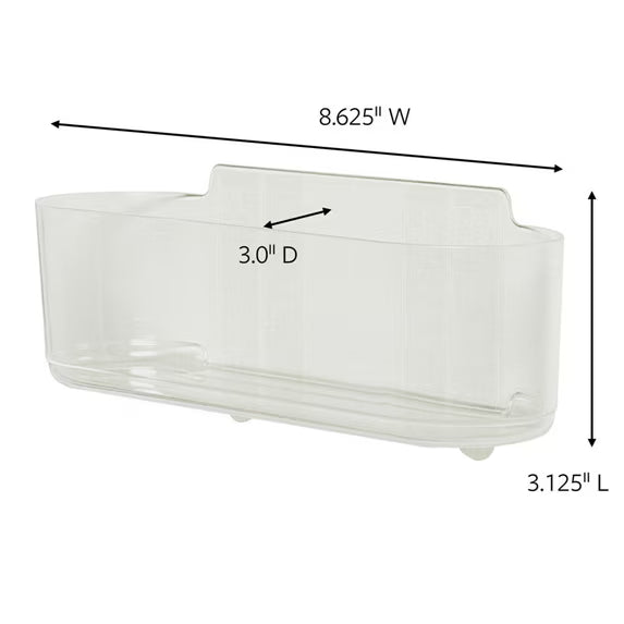 Command Caddy, Clear, Large, Under Sink Organizer, 1 Wall Caddy