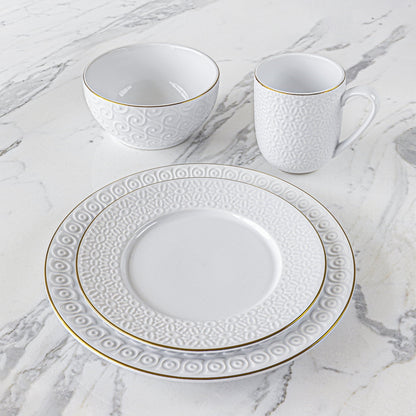 Sofia Home 4 Pack White Stoneware Bowls By Sofia Vergara