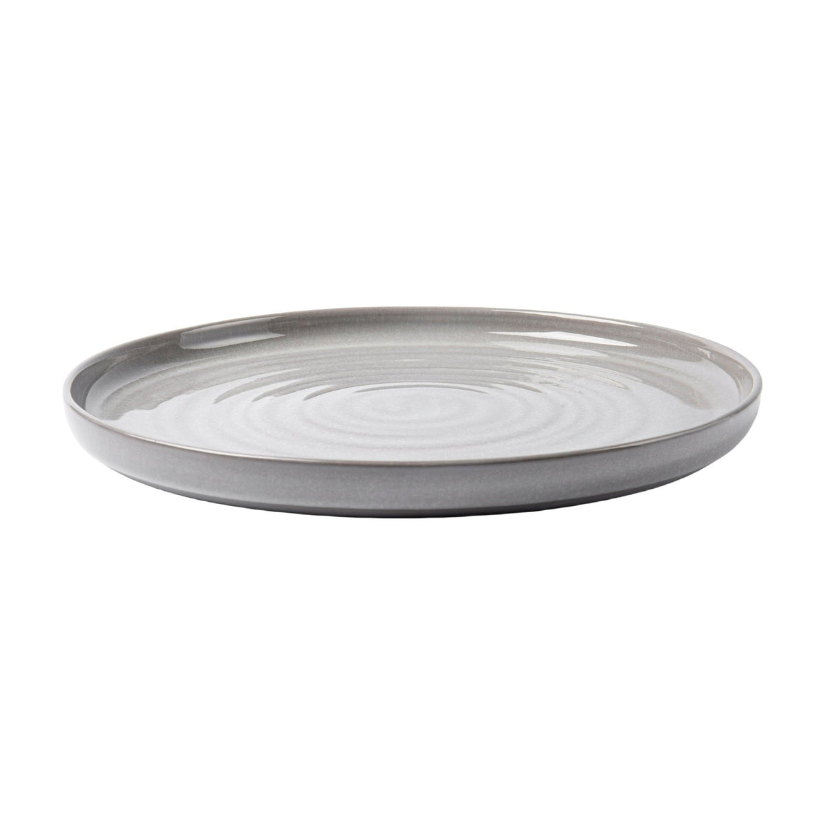 (8 pack) Better Homes & Gardens-Collins Collection Grey Stoneware Round 10.4" Dinner Plate