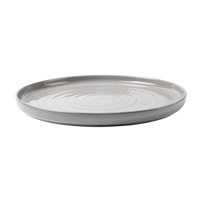 (8 pack) Better Homes & Gardens-Collins Collection Grey Stoneware Round 10.4" Dinner Plate