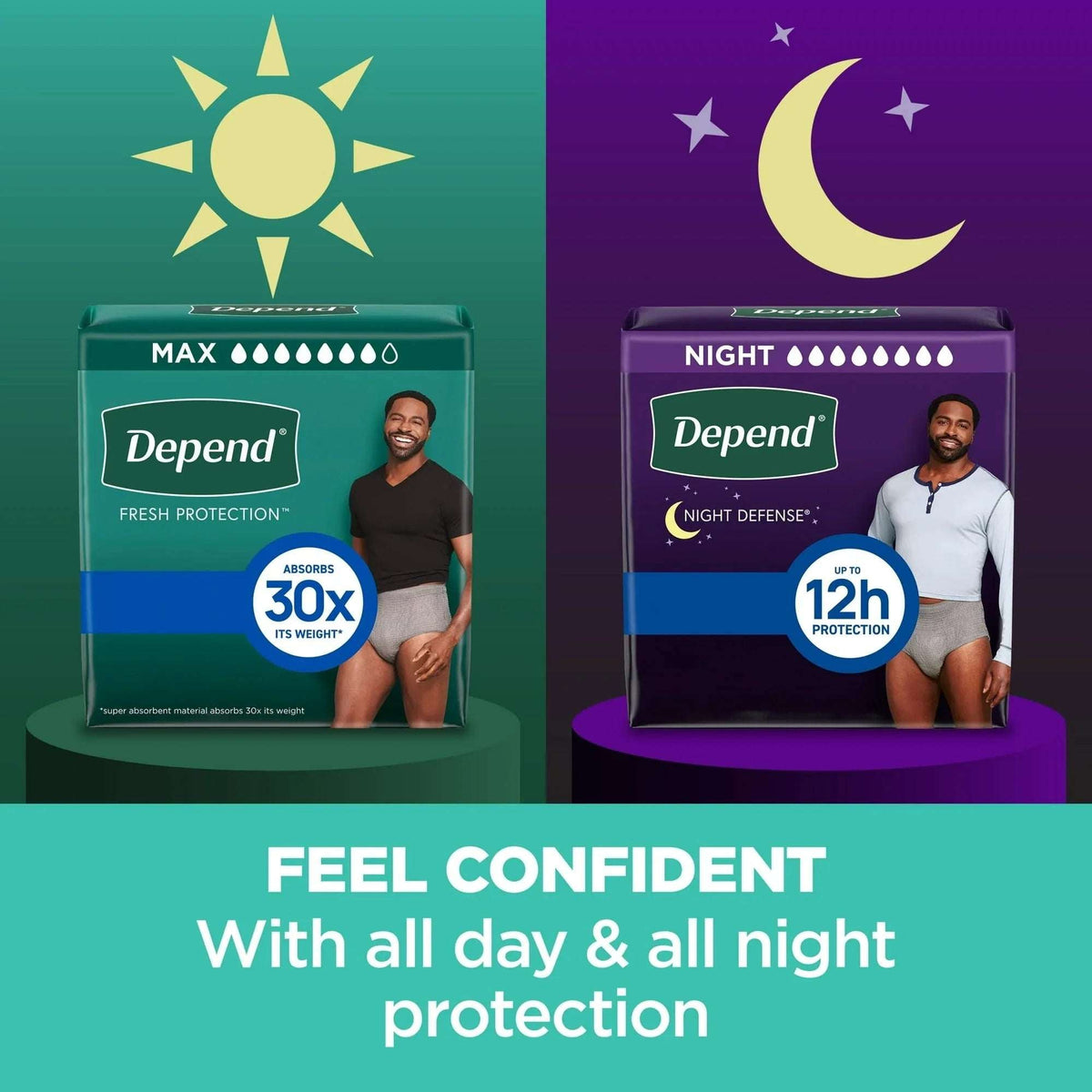 Depend Fresh Protection Incontinence Underwear for Men, Adult Diapers, XL