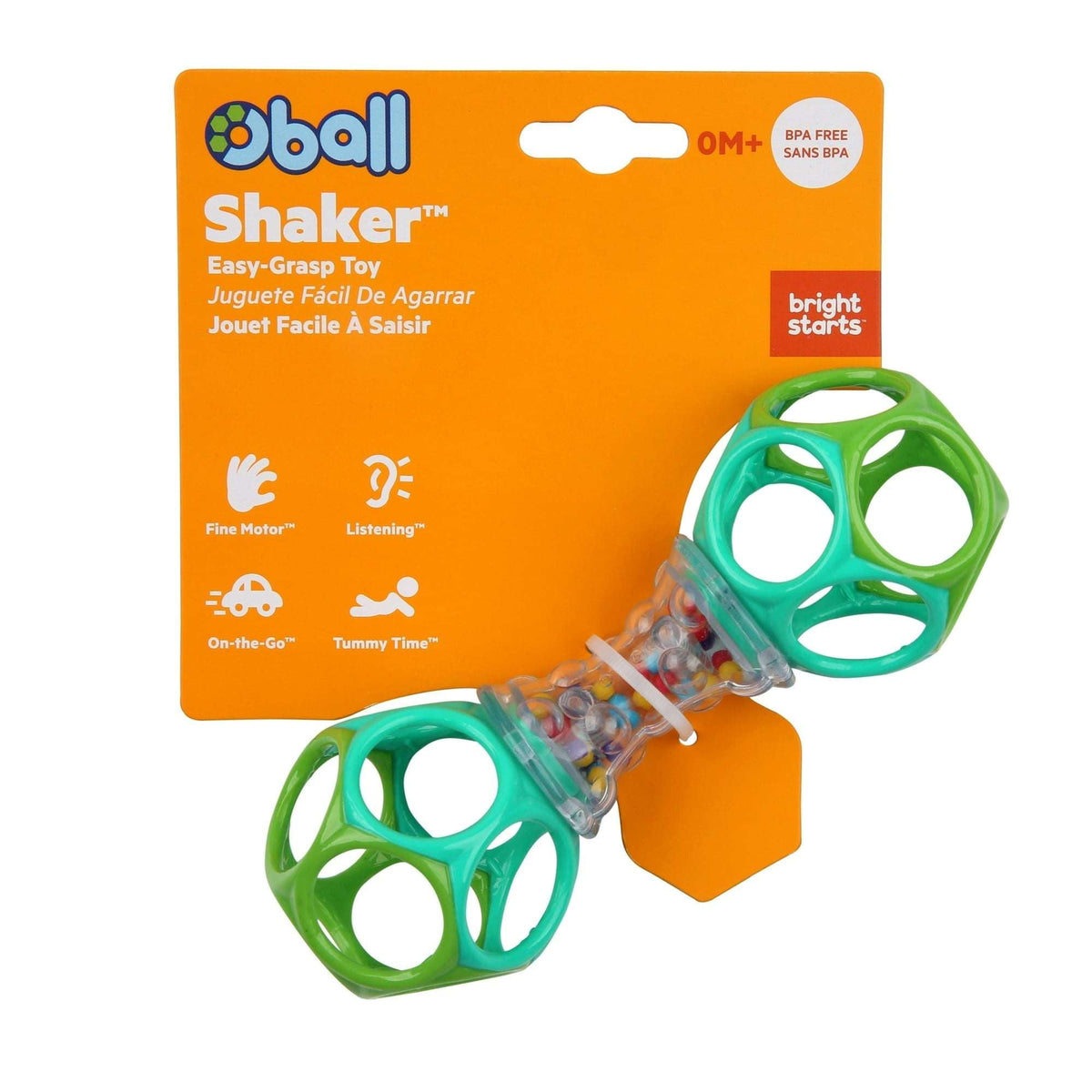 (2 pack) Oball Shaker Rattle Toy, Ages Newborn +