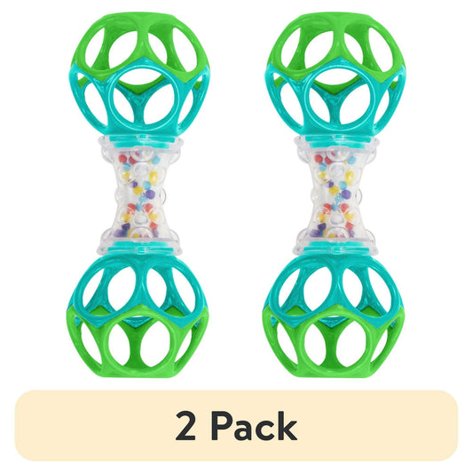 (2 pack) Oball Shaker Rattle Toy, Ages Newborn +