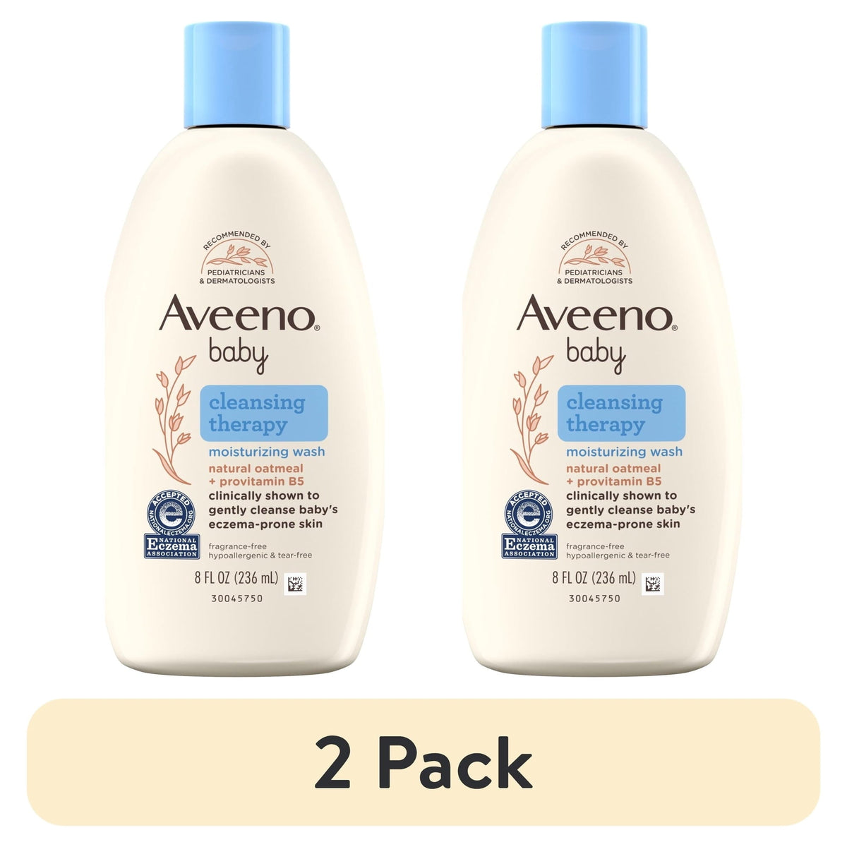 (2 pack) Aveeno Infant Baby Cleansing Therapy Moisturizing Bath Body Wash, Oatmeal, 8 fl oz
