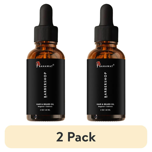 (2 pack) Bahawat Beard & Hair Oil - Natural & Organic Leave-in Conditioner - Barbershop, 2 oz