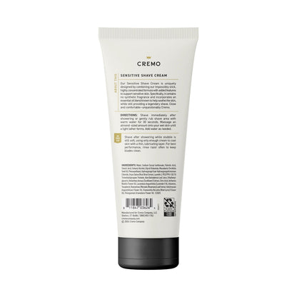 (2 pack) Cremo Sensitive Skin Concentrated Shave Cream, Unscented, 6 fl oz