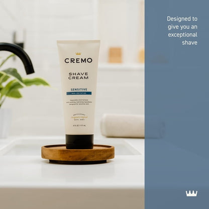 (2 pack) Cremo Sensitive Skin Concentrated Shave Cream, Unscented, 6 fl oz