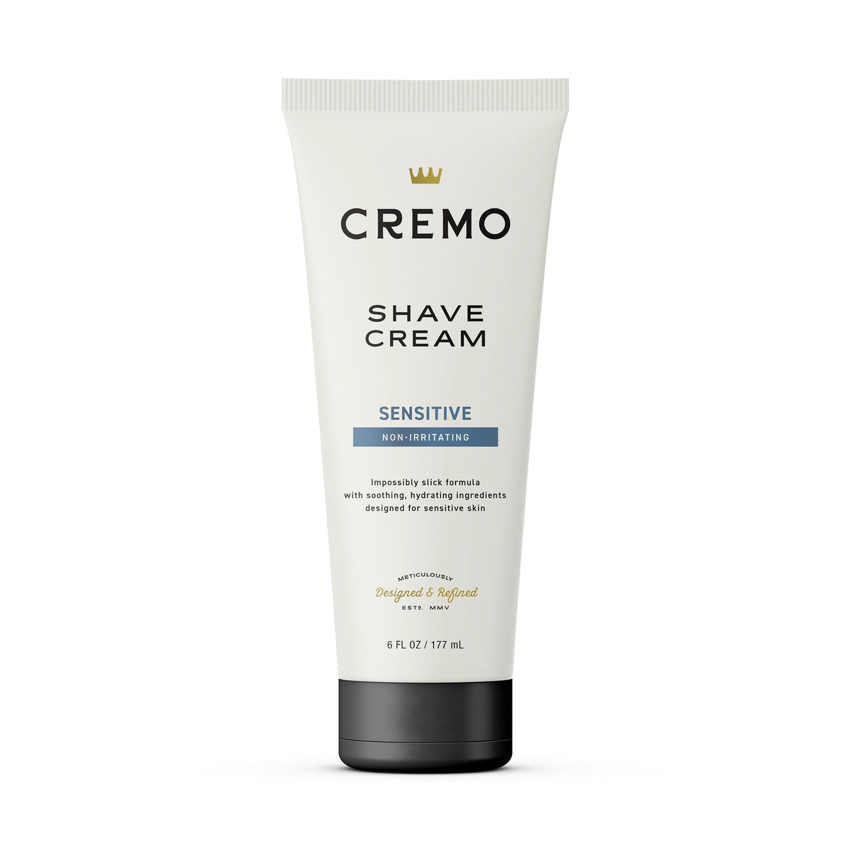 (2 pack) Cremo Sensitive Skin Concentrated Shave Cream, Unscented, 6 fl oz