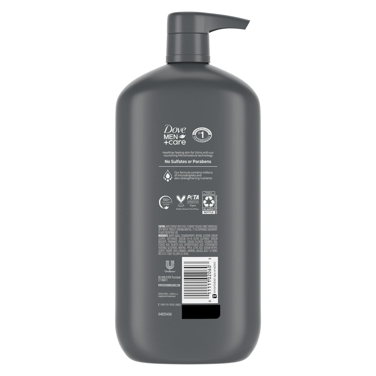 (2 pack) Dove Men+Care Extra Fresh Refreshing Hydrating Face and Body Wash, 30 fl oz