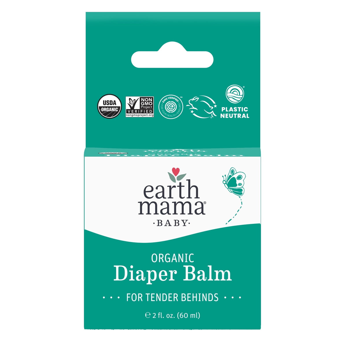 (2 pack) Earth Mama Organic Diaper Balm for Newborns, Infants & Toddlers, 2 fl oz