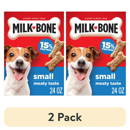 (2 pack) Milk Bone Original Biscuits, Small Dog Treats, 24 oz Box