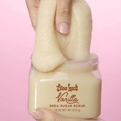 (2 pack) Tree Hut Vanilla Shea Butter Sugar Body Scrub, 18 oz