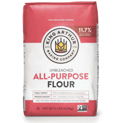 King Arthur Baking Company Non-GMO Project Verified, Certified Kosher Unbleached All Purpose Flour, 5 lb Bag