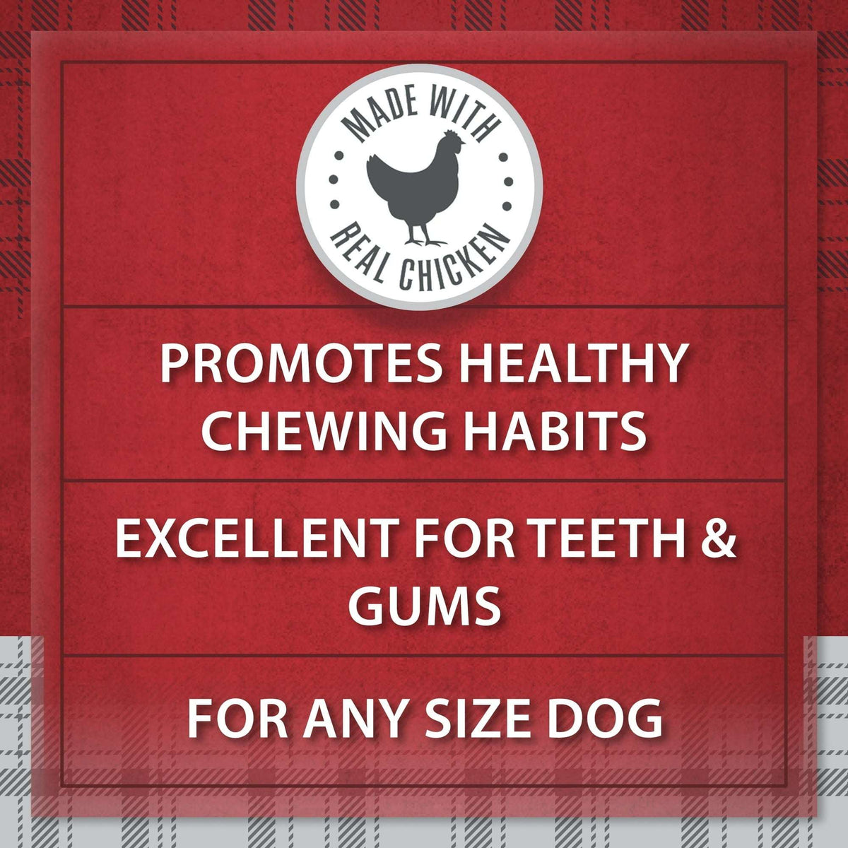 Ol'Roy Rawhide Chicken Sticks, Dog Treats, Chicken Flavor, 5 inch, 50ct Pack