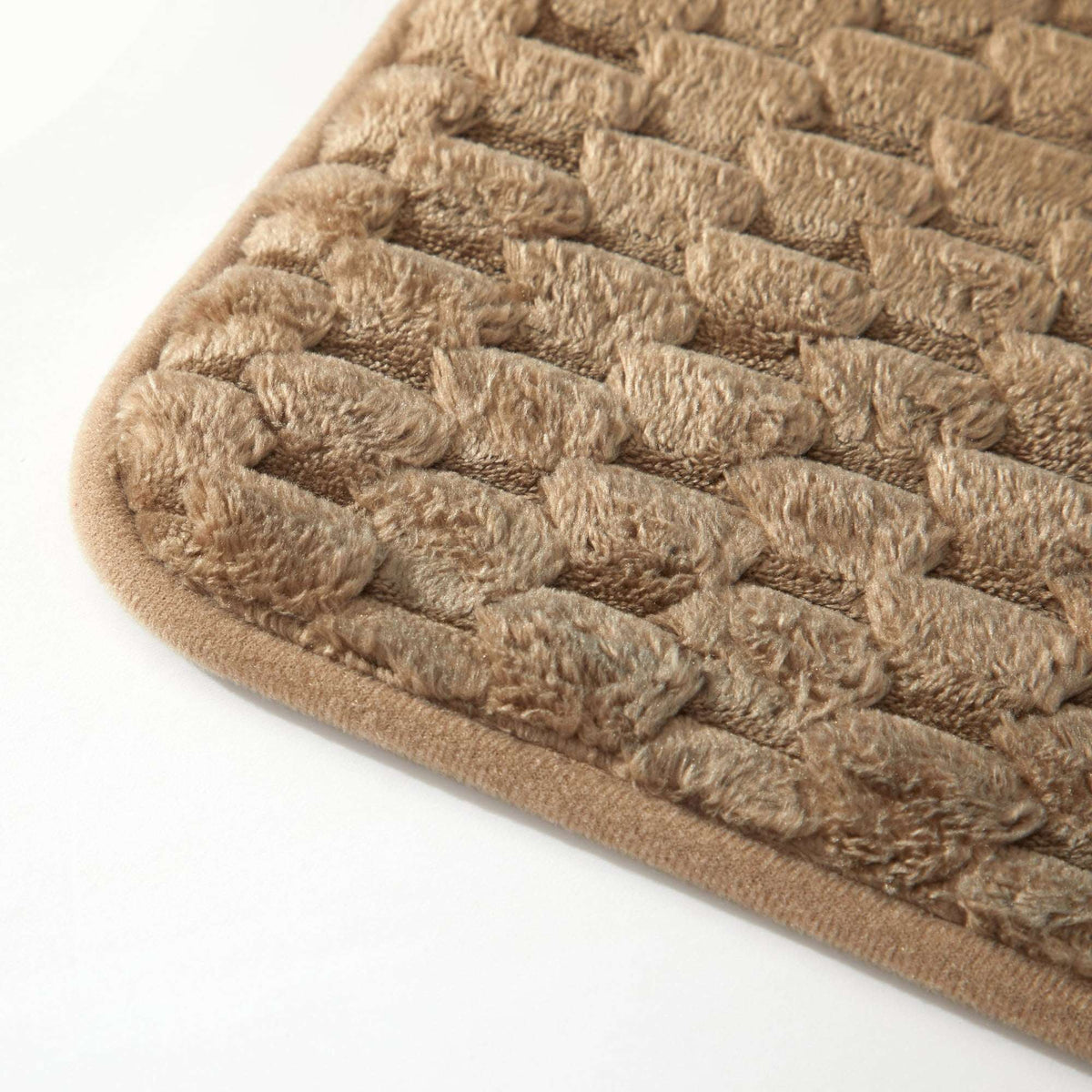 Mainstays Brown Bag 2pc Tile Bubble Bath Rug Set