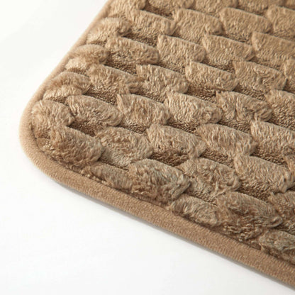 Mainstays Brown Bag 2pc Tile Bubble Bath Rug Set