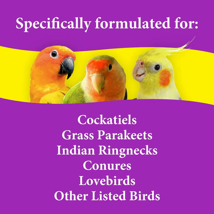 3-D Pet Products Premium Cockatiel Bird Food Seeds, with Probiotics, 4.5 lb. Stay Fresh Jar