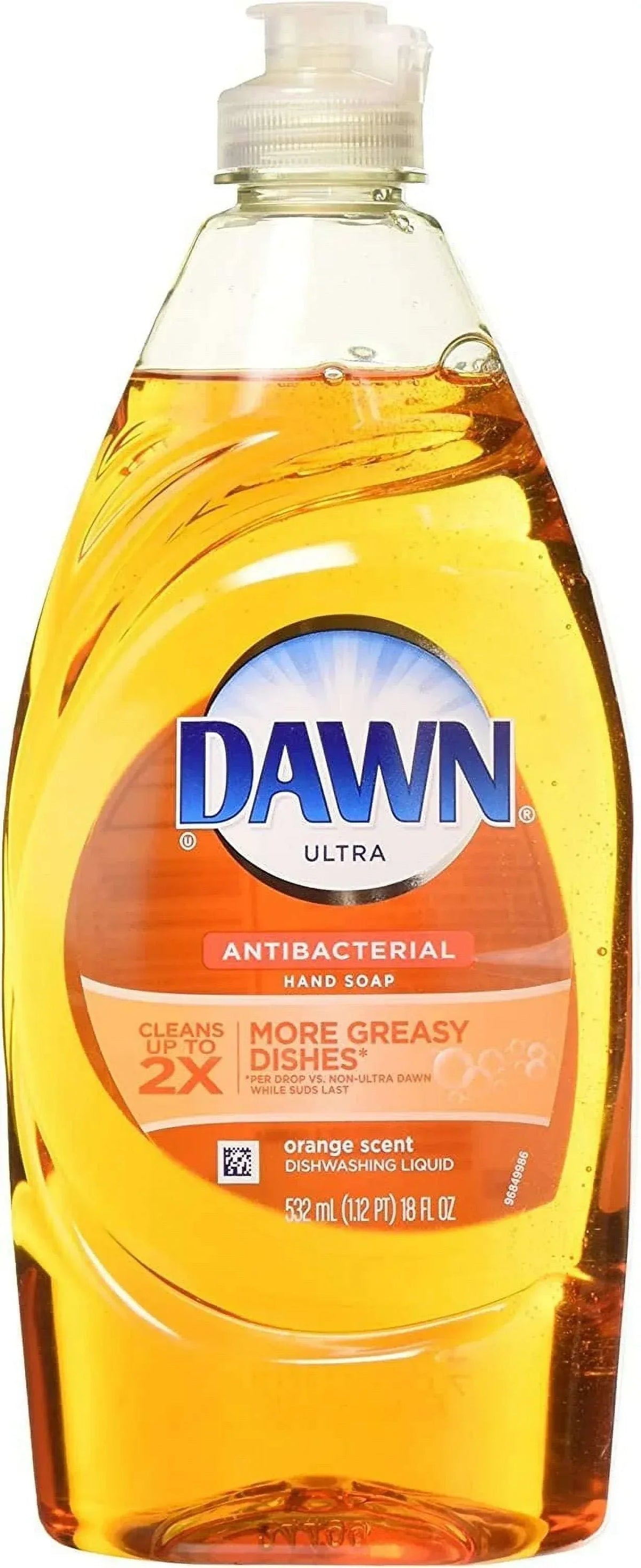 3 Pk, Dawn Dish Soap, Ultra Antibacterial Hand Soap, Orange Scent Dishwashing Liquid, 18 oz