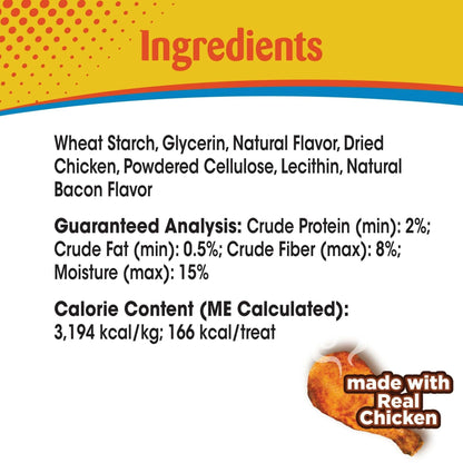 Nylabone Natural Nubz Edible Dog Dry Chew Treat, Chicken Flavor, Small