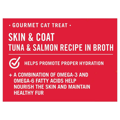(12 pack) Pure Balance Pro+ Skin and Coat Tuna and Salmon Recipe in Broth, 1.4 oz