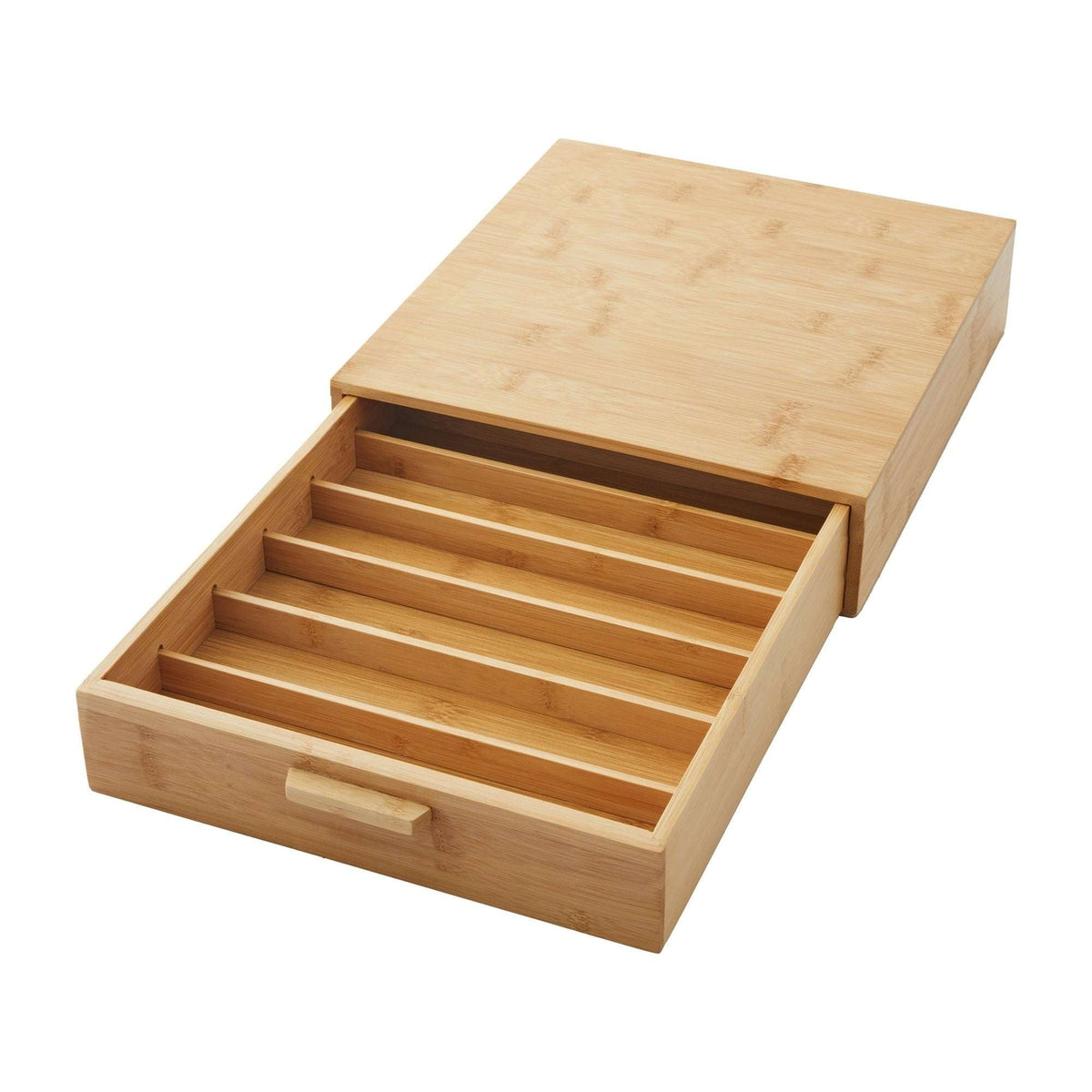 Better Homes & Gardens 25 Capacity 3" H Bamboo K-Cup and Beverage Organizer, Natural, Made for Kitchen Organization and Accessibility