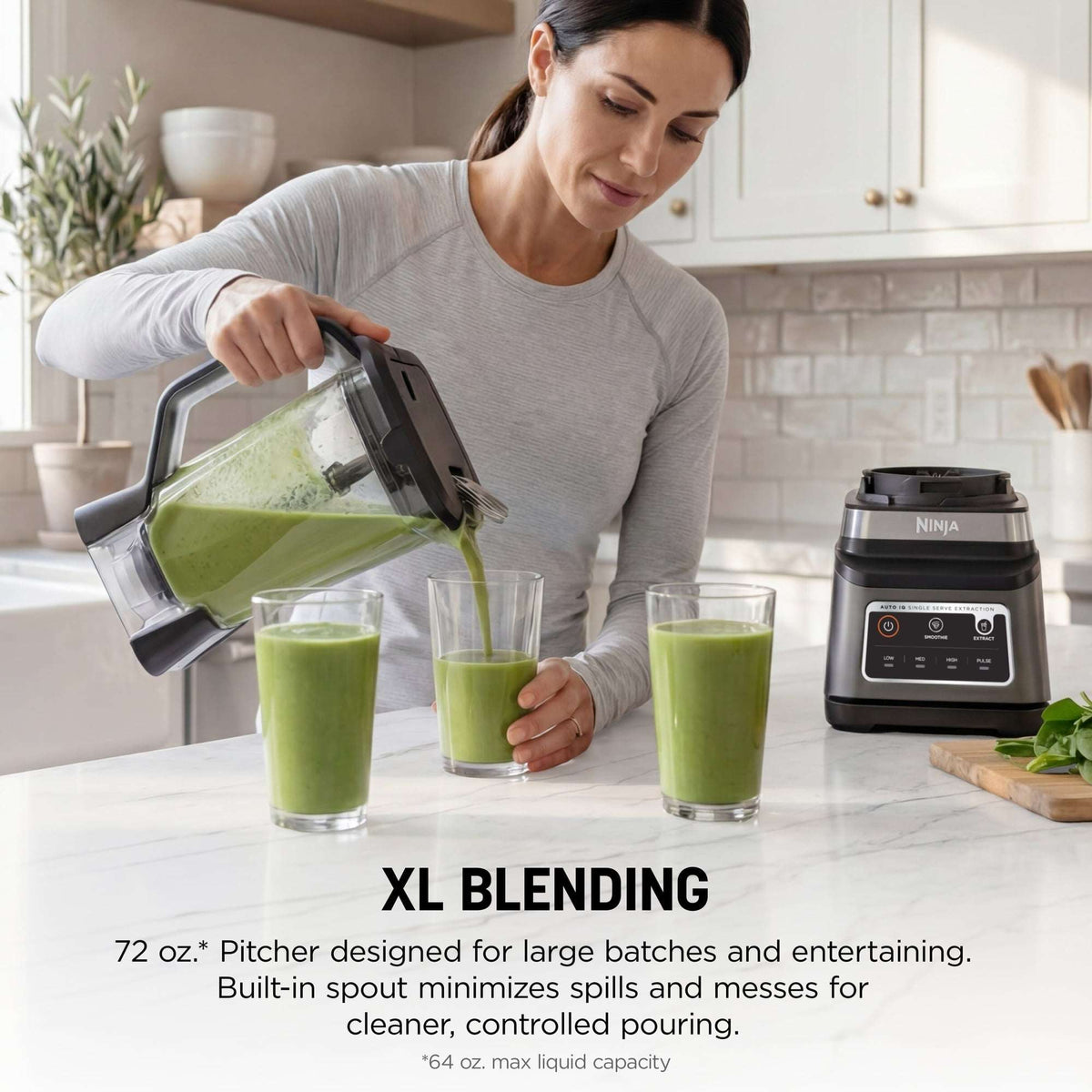 Ninja Professional Plus DUO 72-Oz Blender, Smoothies, Ice Crush, 2 Auto-iQ Preset Programs, 4 Speeds, 1400PW, BN750