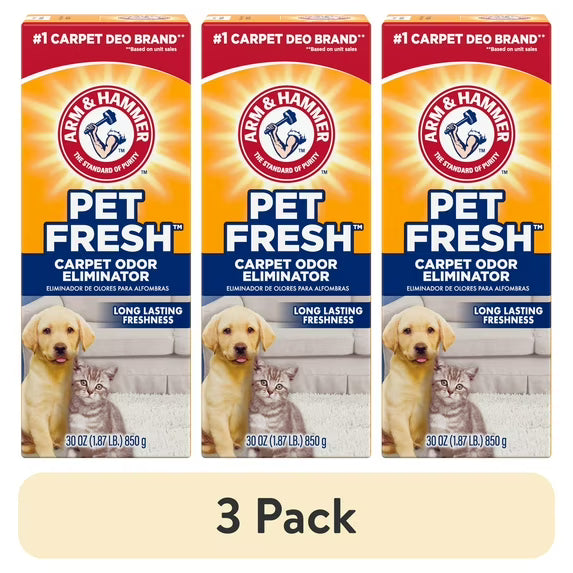 ARM & HAMMER Pet Fresh Odor Eliminating Deodorizing Carpet Powder, Pet Fresh, 30 oz