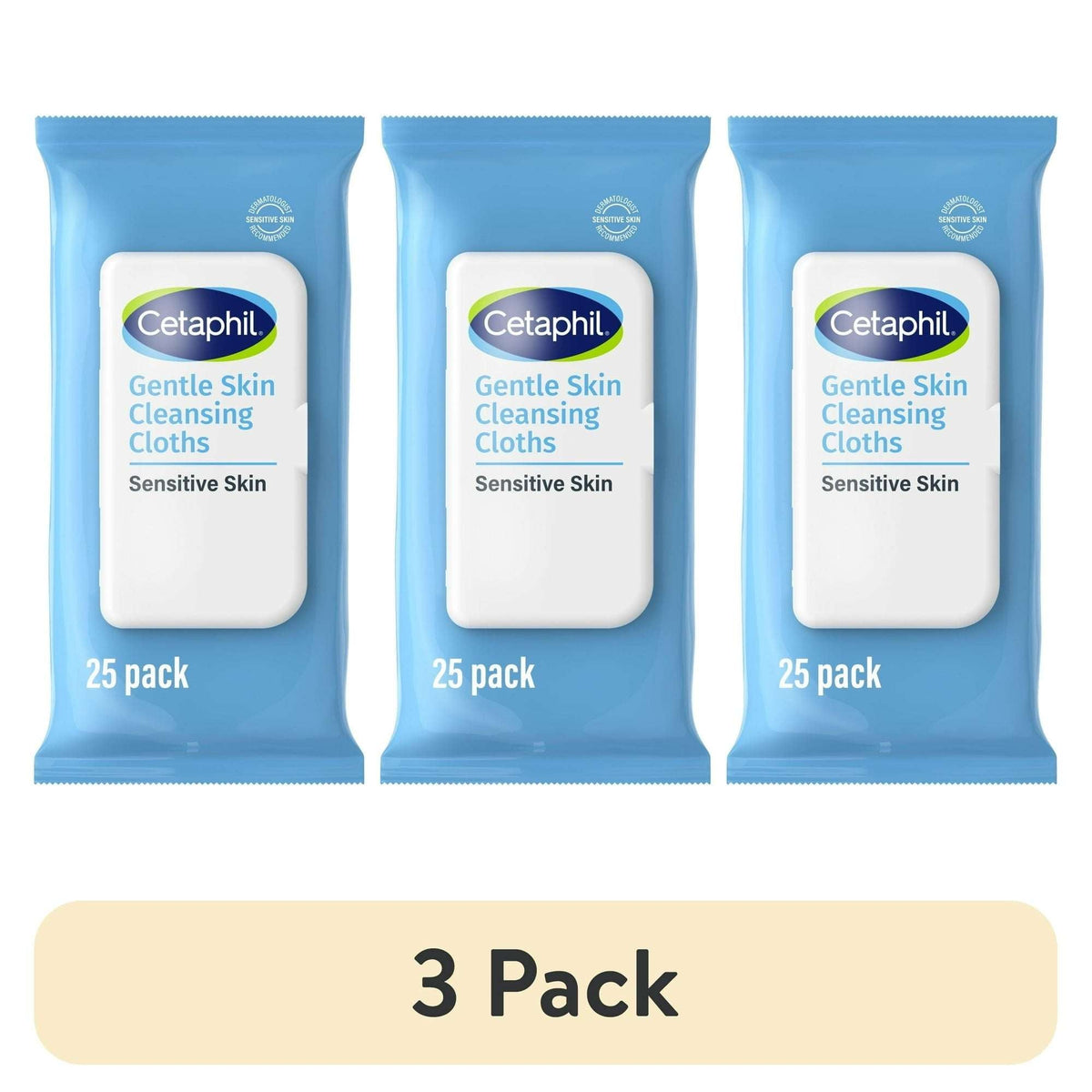 Cetaphil Gentle Skin Cleansing Cloths, 25 ct, Fragrance Free Face and Body Wipes