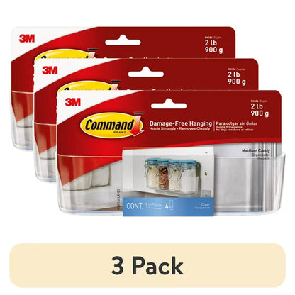 Command Caddy, Clear, Large, Under Sink Organizer, 1 Wall Caddy