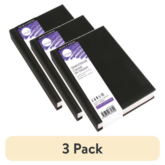 Daler-Rowney Simply... Sketchbook, Soft White, (65lb/100g), Hardcover Binding, 110 Sheet, 4" x 6"