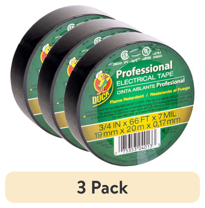 Duck Brand Professional Black Electrical Tape, 0.75 in. x 66 ft. x 7 Mil
