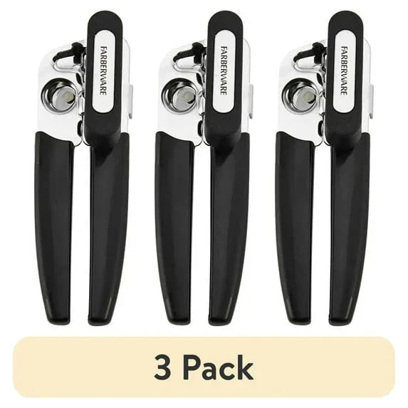 Farberware Pro Stainless Steel Portable Can Opener with Black Handle