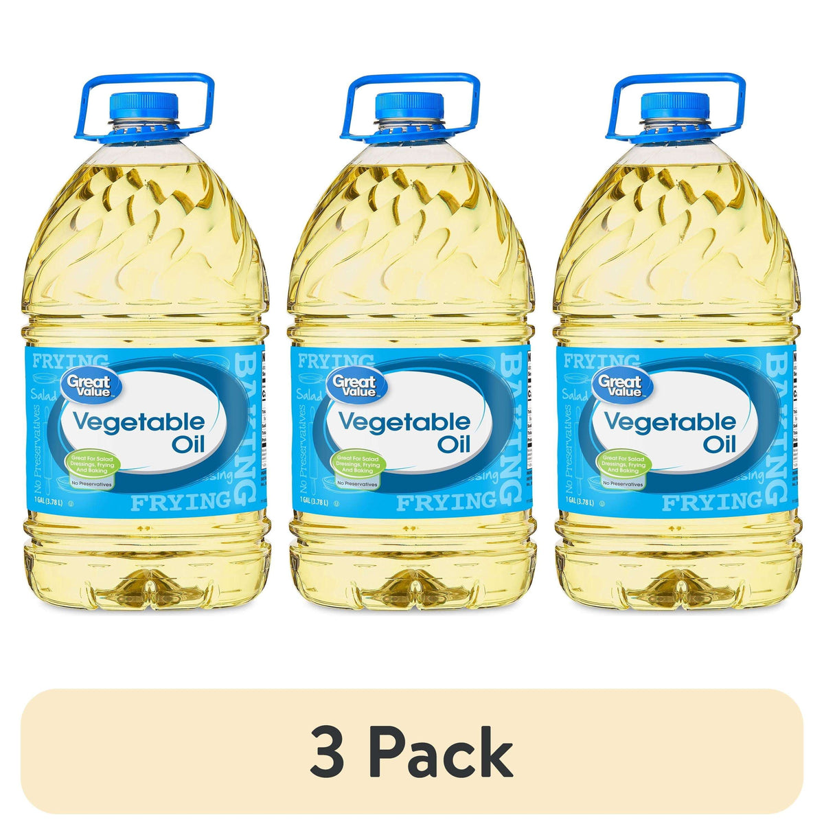 Great Value Vegetable Oil, Heart Healthy and Versatile, 1 Gallon Bottle
