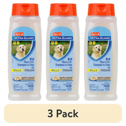 Hartz UltraGuard Rid Flea And Tick Oatmeal Shampoo For Dogs, 18oz