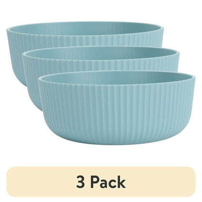 (3 pack) Mainstays - Black Eco-Friendly Recycled Plastic Cereal Bowl, 38-Ounce