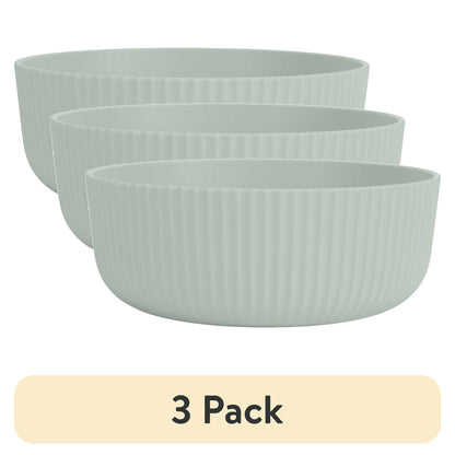 (3 pack) Mainstays - Black Eco-Friendly Recycled Plastic Cereal Bowl, 38-Ounce