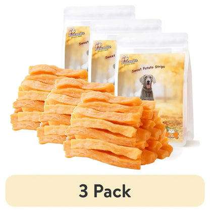Pawmate Sweet Potato Dog Treats, Promote Digestion Soft Chews for All Dogs, 30 ct Packet