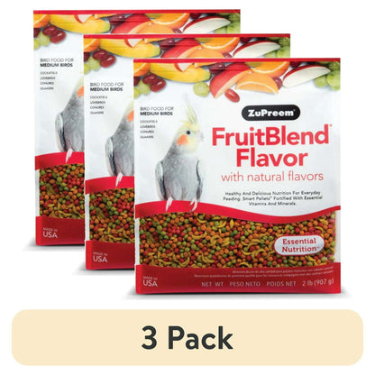ZuPreem FruitBlend Flavor with Natural Flavors Bird Food for Medium Birds