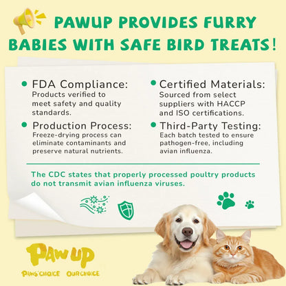 PAWUP Chicken Liver Freeze Dried Dog and Cat Treats, Single Ingredient, Grain Free, No Additives, High Protein Dog Toppers for Training, 4.6oz