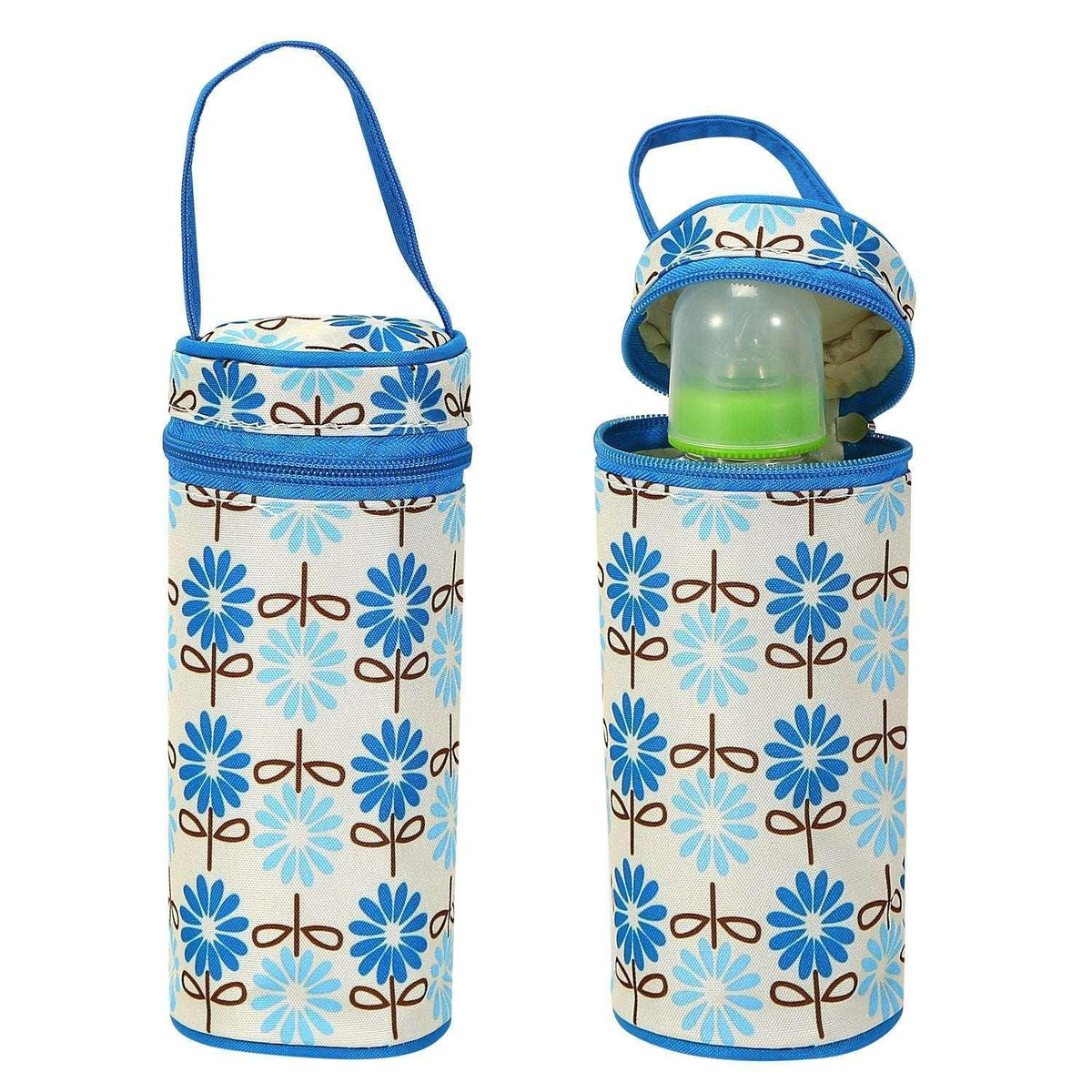 Baby Diaper Bag 5 Pcs Toddler Diaper Bag Tote Multifunction Portable Baby Bag for Boys and Girls Blue