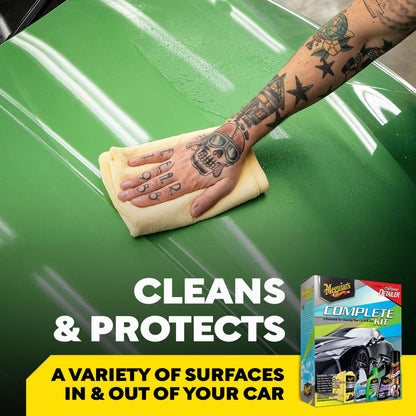 Meguiar's Complete Car Care Kit, Car Detailing Gift Set for Car Lovers, Men, Dads and Husbands
