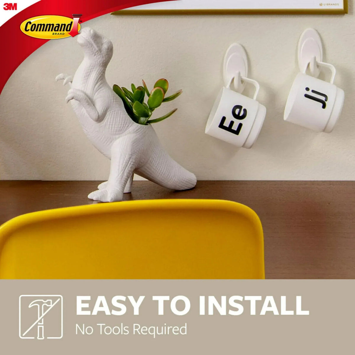 Command Slate Terrace Hook, Medium, 2 Wall Hooks
