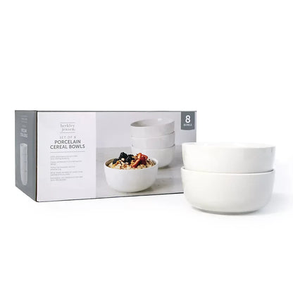 Berkley Jensen 6" Porcelain Cereal Bowls, 8 pk. - White