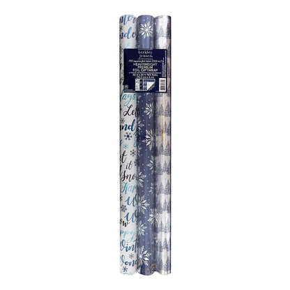 Berkley Jensen 3 Roll 150 sq. ft. Wrapping Paper, Winter