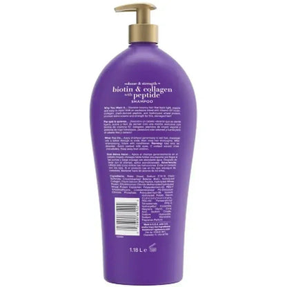 OGX Volume & Strength + Biotin & Collagen with Peptide Shampoo (40 Fl. Oz.)