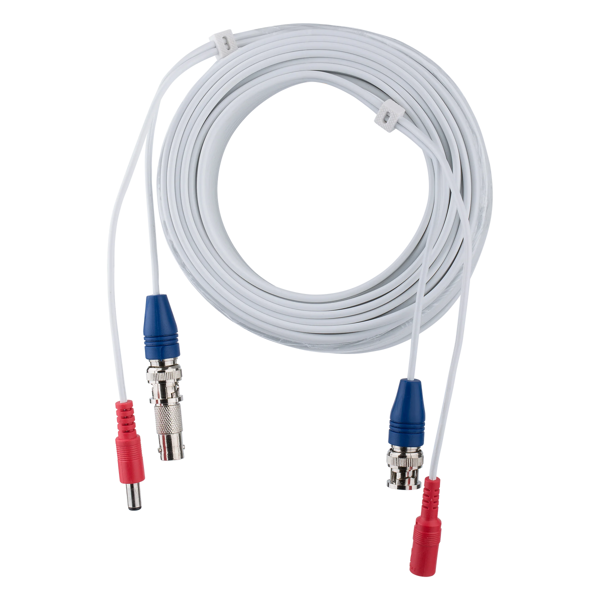 onn 100' BNC Security Cable, White